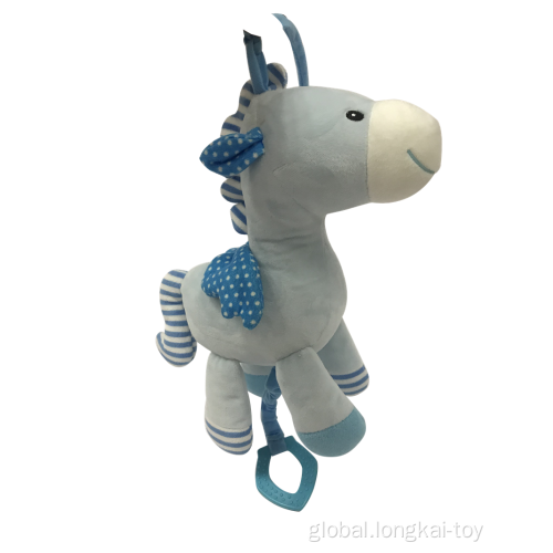Animal Musical Toys Blue Horse With Musical Supplier